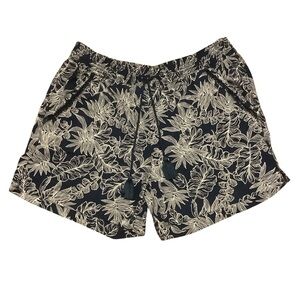 BRIGGS NEW YORK FLORAL LINEN BLEND SHORTS WITH TASSLE DRAWSTRING/ Size L